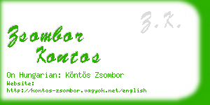 zsombor kontos business card